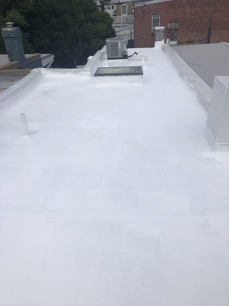 Coated roof white
