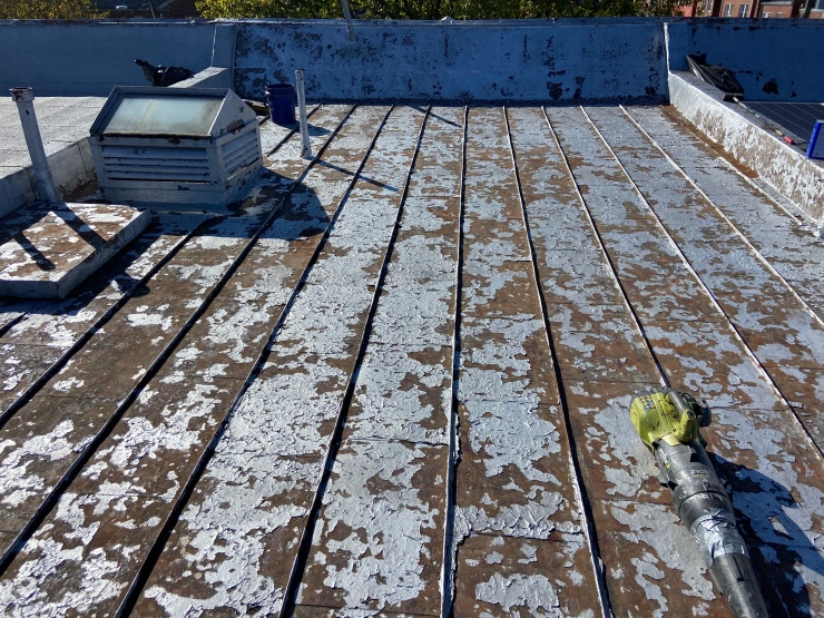 Rusty metal roof