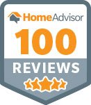 100 reviews on HomeAdvisor